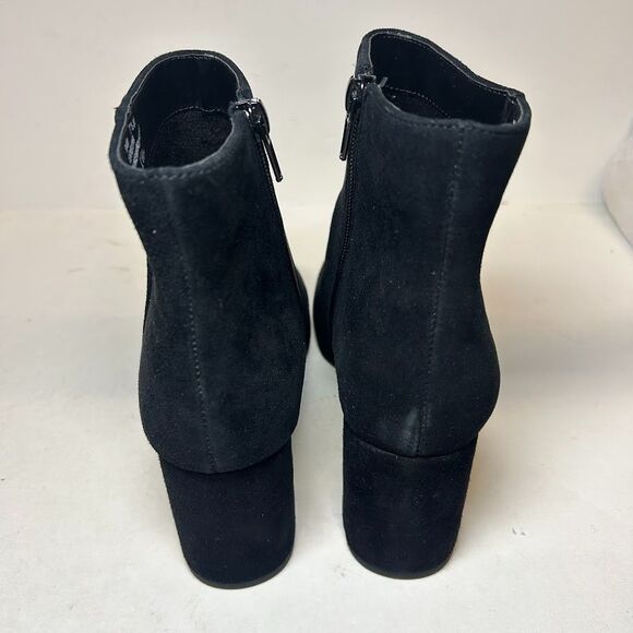 Bella Vita Womens 7.5 M Black Kid Suede Block Heel Ankle Booties DISPLAY JQ0 - Picture 6 of 6